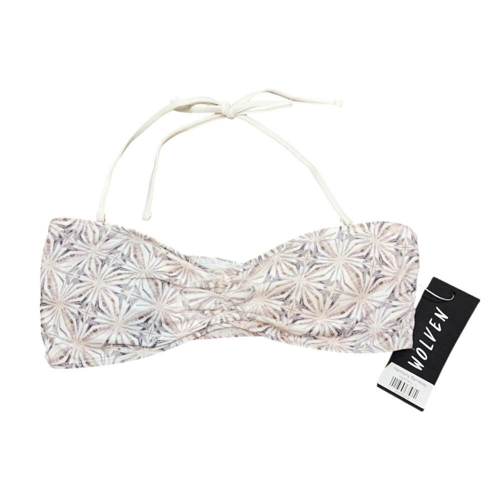 Wolven Harmony Bandeau Bikini Top Large New